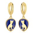 thumbnail image 1 of Fashion Cat Pendant Earrings: Simple Metal Dangle Earrings Drop Earrings Jewelry, 1 of 8