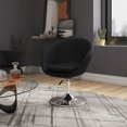 thumbnail image 2 of Manhattan Comfort Chaise Réglable en Hauteur en Similicuir Noir et Chrome Poli, 2 of 3