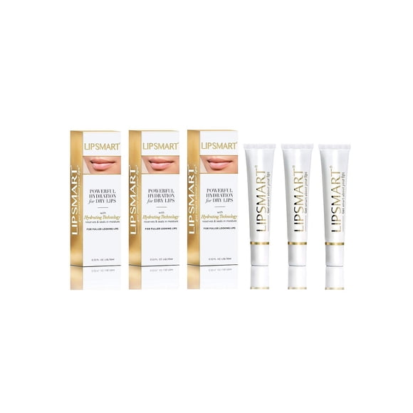 Lipsmart Ultra Hydrating Lip Treatment Moisturizer and Volumizer - Powerful Hydration for Dry Lips (3 Pack)