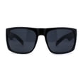 thumbnail image 3 of Mens OG Flat Top Rectangle Gangster Mob Shade Sunglasses Shiny Black, 3 of 4