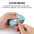 thumbnail image 2 of Electric Nail Clippers Ergonomic Design Fully Automatic Nail Debris Container Finger Toe Scissors Trimmer Tool for Baby-Blue, 2 of 9