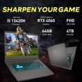 thumbnail image 3 of MSI Thin 15 15,6 Pouces FHD 144Hz Ordinateur Portable de Jeu, Intel i5-13420H, 64 Go RAM, 4 To PCIe SSD, NVIDIA GeForce RTX 4060, Clavier Rétroéclairé, Caméra Web, Win 11 Pro, Gris, Station d'Accueil 256 Go, 3 of 8