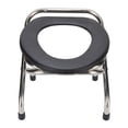 thumbnail image 2 of Foldable Toilet Chair, Stainless Steel Portable Toilet Chair with Non Slip Base, Multifunctional Commode Chair for Adults, for Travel, Camping, 2 of 7