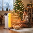 thumbnail image 4 of Costway Radiateur à Huile 1500 W avec Télécommande 3 Modes Minuterie 24 H Intérieur Blanc, 4 of 10