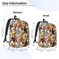 thumbnail image 2 of Wukai Cats & Dogs Group Print Durable Canvas Laptop Backpack - Adjustable Shoulder Straps, Water-Resistant, Large Capacity, Unisex for School, Office-Medium, 2 of 5