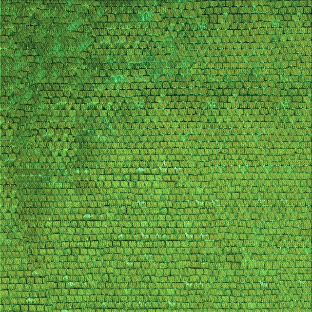 Ahgly Tapis d'Intérieur Lavable en Machine Carré Vert, 4 Pieds Carré