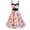Pink, variant on Pisexur Short Sleeve Round-Neck Dress Fashion Women Casual Sleeveless Vintage Dinosaur Cami High Waist Dress Women Dress
