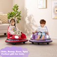 thumbnail image 2 of Costway 12V Kids Electric Ride On Bumper Car Battery Powered Bumper Car with Remote Control Purple, 2 of 7