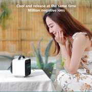 Personal Space Mini Evaporative Air Cooler  Portable Air Conditioner Fan with LED Light  3 Speeds Portable Air Conditioners for Home Office Bedroom Outdoors Travel