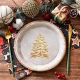thumbnail image 4 of Assiettes Rondes en Papier de Noël Jetables Vaisselle Décorative Fournitures de Fête des Fêtes Lot de 10 9,06 Pouces Motif d'Arbre Vaisselle Festive pour Anniversaire Action de Grâces Décoration de Table de Cuisine, 4 of 6