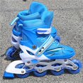 thumbnail image 2 of Patins-chaussures 2 en 1 Réglables à Roulettes Unisexes pour Enfants Intérieur Extérieur Parc Cour Terrain de Jeu Entraînement de Patinage pour Filles Bleu m, 2 of 9