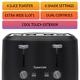 thumbnail image 3 of Kenmore 4-Slice Stainless Steel Toaster, Dual Controls, Extra Wide Slots for Toast, Bagels & More, 3 of 7