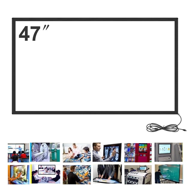 Cadre Tactile Infrarouge, Panneau de Superposition Tactile IR Interactif pour l'Éducation, Affichage Numérique avec Interface USB, Superposition d'Écran Tactile en Alliage d'Aluminium