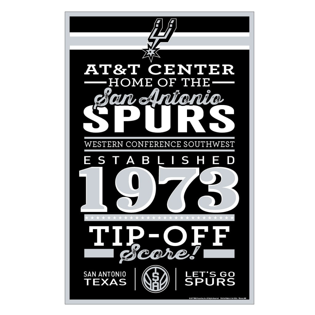 Panneau San Antonio Spurs 11x17 Bois Design Établi