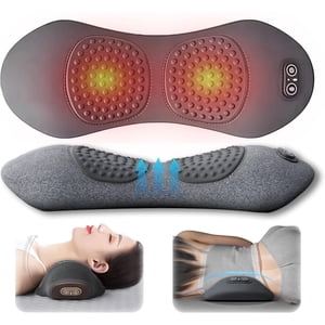 Triple Fusion Back Massager, 2026 New Triple Fusion Massager for Sciatica, with Electric Traction Lifting & Heat Compress, All-Round Support, Relieve Neck/Shoulder Discomfort