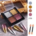 thumbnail image 1 of Heliisoer Nail Art Solid Mirror Powder 4 Color Pan Nail Mirror Glitter, 1 of 2