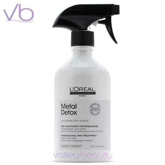 L'Oreal Professionnel Serie Expert Metal Detox Vaporisateur Prétraitement / Neutralisant avant la Coloration, le Balayage Ou le Décolorant, 500 ml