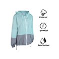 thumbnail image 4 of Faithtur Women Packable Rain Jacket Outdoor Color Block Hooded Windbreaker, 4 of 6