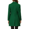 thumbnail image 3 of INSPIRE CHIC Manteau d'Hiver pour Femme à Revers Cranté Trench à Double Boutonnage S Vert, 3 of 6
