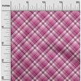 thumbnail image 2 of oneOone Viscose Chiffon Pink Fabric Check Sewing Material Print Fabric By The Yard 42 Inch Wide, 2 of 4
