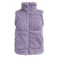 thumbnail image 4 of Wensltd Gilet Sans Manches Chaud pour Femmes Léger Couleur Unie Col Rabattu Gilet en Peluche, 4 of 9
