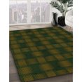thumbnail image 3 of Ahgly Tapis Rond Lavable en Machine Intérieur Transitionnel Vert Armée, 4 Pieds Rond, 3 of 7