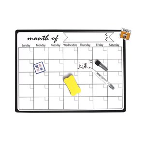 Calendrier pour réfrigérateur Calendrier hebdomadaire mensuel Planificateur de tableau blanc Planificateur magnétique à sec 3.81 Oz