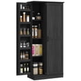 thumbnail image 1 of HOMCOM 70" Tall Kitchen Pantry Storage Cabinet with Door Shelves, Black, 1 of 10