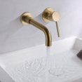 thumbnail image 4 of Sumerain Wall Mount Bathroom Faucet Brushed Gold,Single Handle with Brass Rough-in Valve, 4 of 4