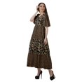 thumbnail image 2 of Moomaya Robes d'Été Imprimées à Manches Courtes pour Femmes, Tenue de Fête Décontractée, 2 of 4