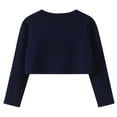 thumbnail image 3 of LYHaoo Girls' Spring And Autumn Hand Embroidered Heart Pattern Knitted Cardigan Shawl Baby Summer Lightweight Air Conditioner Shirt Suitable For 1 14 Years Old Warm Jacket Blue Sizes 11-12 Years, 3 of 5