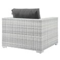 thumbnail image 3 of Modway Convene Outdoor Patio Furniture Armchair in Light Gray Charcoal, 3 of 8
