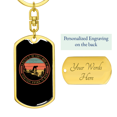thumbnail image 3 of Finest Mode Of Transportation Cycling Stainless Steel or 18k Gold Premium Swivel Dog Tag Keychain, 3 of 8