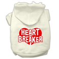 thumbnail image 1 of Heart Breaker Screen Print Pet Hoodies Cream Size Xxl (18), 1 of 1