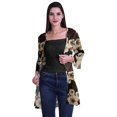 thumbnail image 2 of Moomaya Printed Georgette Shrug Ruffled Back Drop Hem Beach Cover Up For Women, 2 of 5
