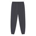 thumbnail image 4 of Ceisia Men Solid Color Loose Casual Pants Elastic Waist Drawstring Sports Gift Work Trousers, 4 of 8