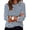 Blue, variant on Moxiu Womens Classic Black White Striped Long Sleeve Shirt Crew Neck Tops Casual Loose Fit Basic T Shirt for Women Fall Pullover 2025 95%Polyester,5%Spandex