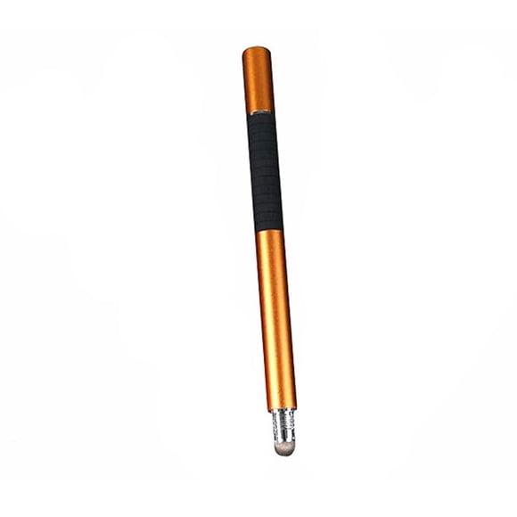CIMAXIC Universal 2 in 1 Disc and Fiber Tip Capacitive Stylus Touch Screen Pen for All Touch Screen Devices Tablets & Cell Phones (Gold),5.2"X0.37"X0.37"