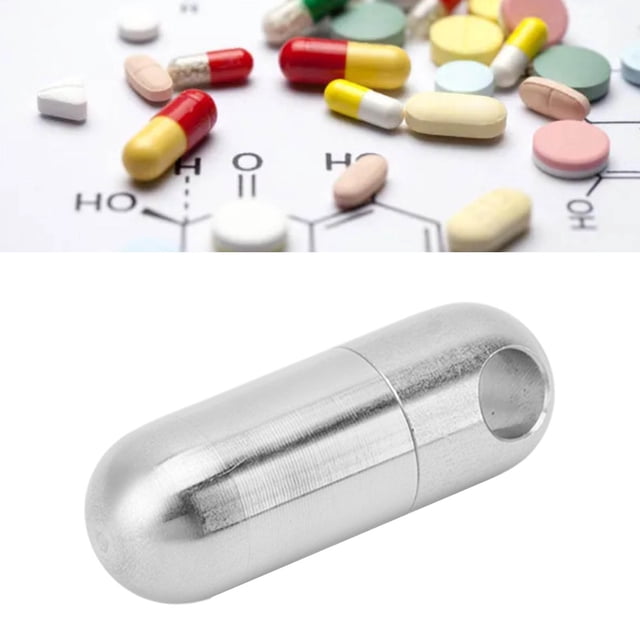Stainless Steel Keychain Holder Mini Portable Organizer Compact Fob with Professional Sealing Design for Outdoor Travel Camping Emergency Pills