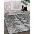 thumbnail image 3 of Ahgly Company Tapis de Zone Carré Transitionnel Lavable en Machine Gris Argenté, 6 Pieds Carré, 3 of 7