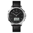 thumbnail image 1 of SKMEI Mens Watch Minimalism Analog Digital Watch with Alarm Stopwatch LED Backlight Leather Strap Classic Electronic Wrist Watch, 1 of 7