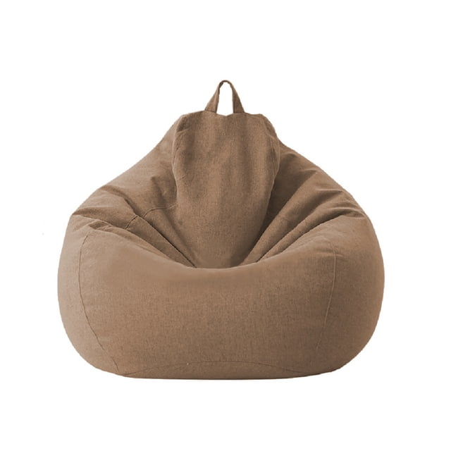 SUNSIOM Fauteuils Classiques de Sofa Fauteuil de Repos Pouf de Rangement avec Housse en Coton et Lin dans une Teinte Brun Neutre. Conçu pour Enfants et Adultes, Cette Housse de Pouf Présente une Poignée pour une Portabilité Facile et une Fermeture Éclair invisible pour un Style Raffiné. Idéal pour une Utilisation Intérieure et Extérieure, Il Fait Partie de la Catégorie des Fauteuils Poire pour Enfants. Note : Rembourrage Non Inclus.
