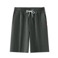 thumbnail image 1 of Plebaso Mens Casual Shorts Elastic Waist Summer Shorts Drawstring Solid Color Lounge Shorts with Pockets, 1 of 6