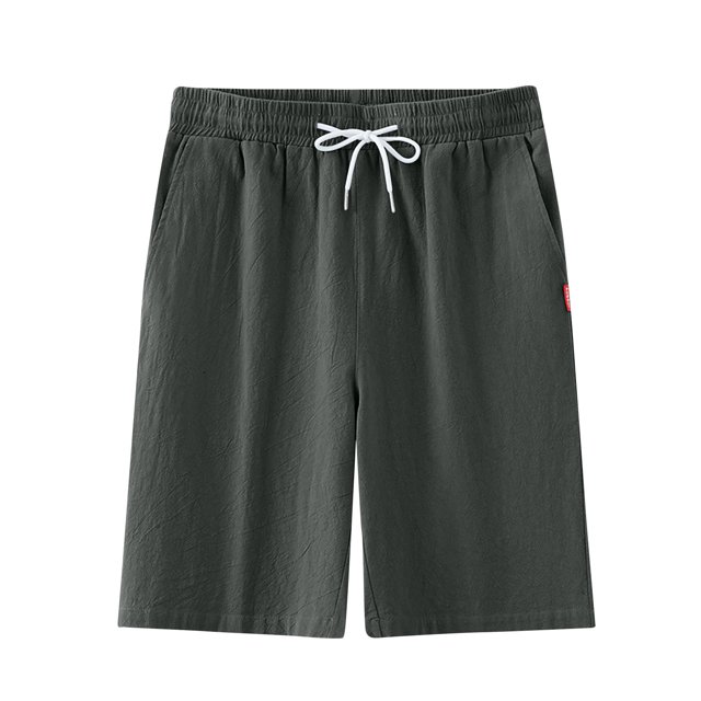 Plebaso Mens Casual Shorts Elastic Waist Summer Shorts Drawstring Solid Color Lounge Shorts with Pockets
