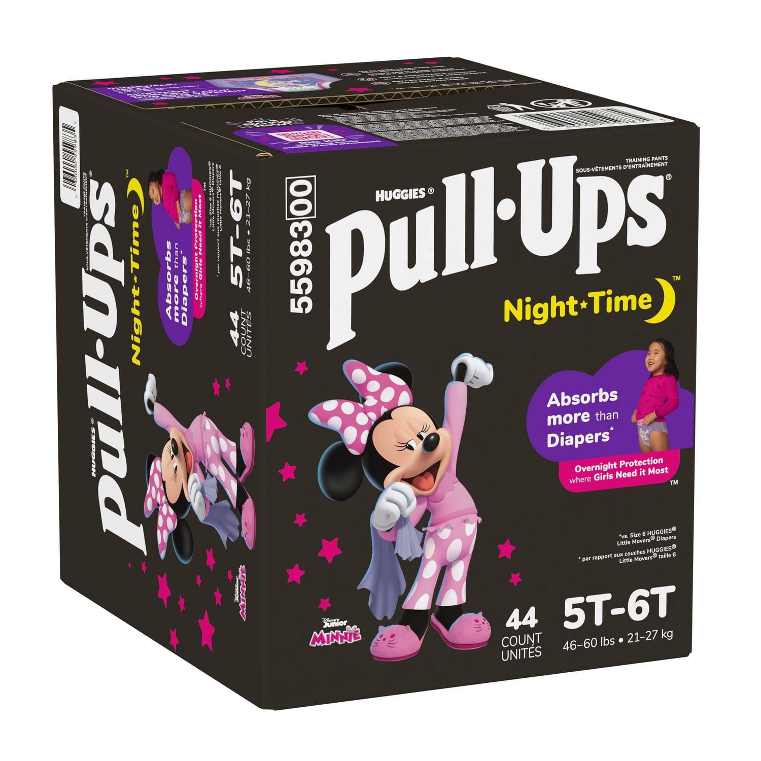 Sous-vêtements d’entraînement Night Time de Pull-Ups, Emballage Giga, Tailles: 2T-6T