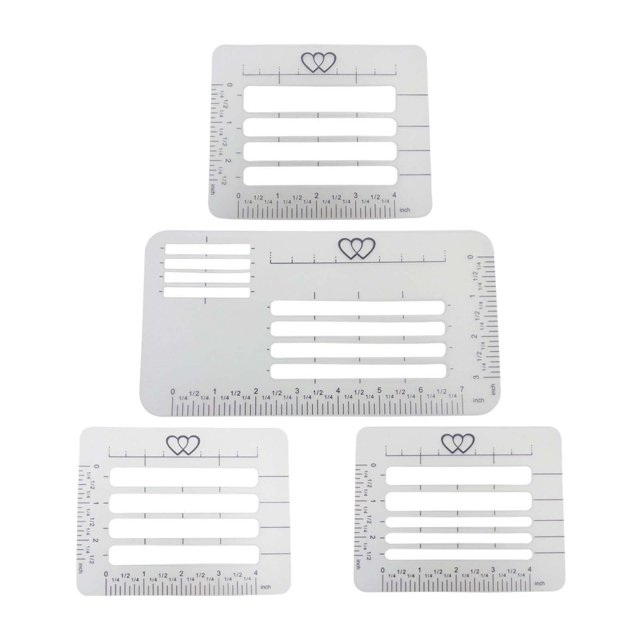 jifeng Pack de 4pcs Enveloppe Adresse Pochoir, Solide Plastique Adressage Guide Modèle