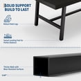 thumbnail image 3 of EDTara 62.99" Large Dining Table for 4–6, Rustic Wood Top with Sturdy Black Metal Legs, Industrial Rectangular Table for Kitchen, Dining Room & Living Room, 3 of 8