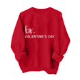 thumbnail image 2 of TIMIFIS Chandails à Col Rond pour Femmes Mode Mignon Imprimé Amour Chandail à Manches Longues Haut Décontracté Chandail à Cœur Chemises Valentines Day Tenue Femmes - Printemps/été, 2 of 4