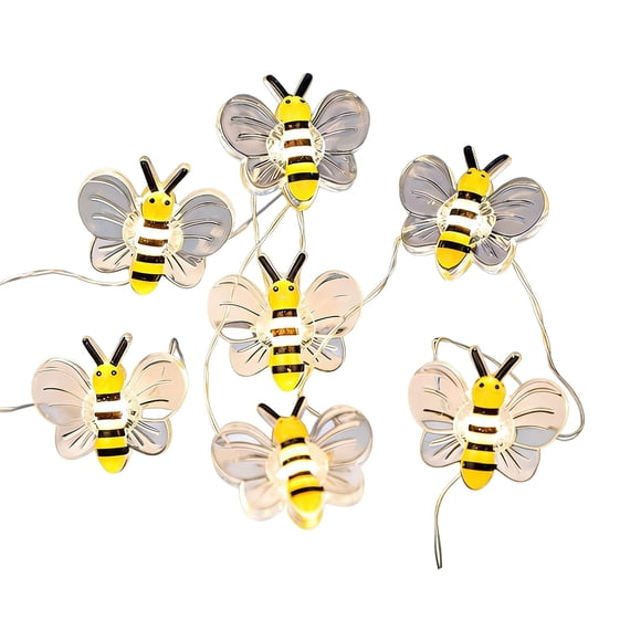 Tauxra LED String Lights 39ft 10 LED Honeybee Fairy Lights for Indoor Outdoor Garden Patio Party Battery Operated