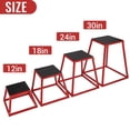 thumbnail image 1 of GloryStar Plyometric Jump Box Set, 12/18/24 Inch Heavy-Duty Steel Plyo Platforms with Anti-Slip Surface for Home Gym, 1 of 9